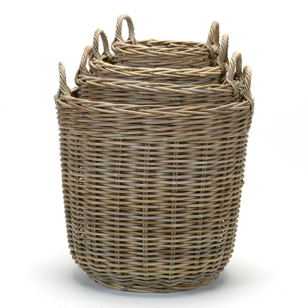 Wicker Rattan Round Baskets