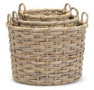 Wicker Rattan Oval Baskets