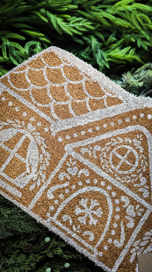 Gingerbread House Doormat