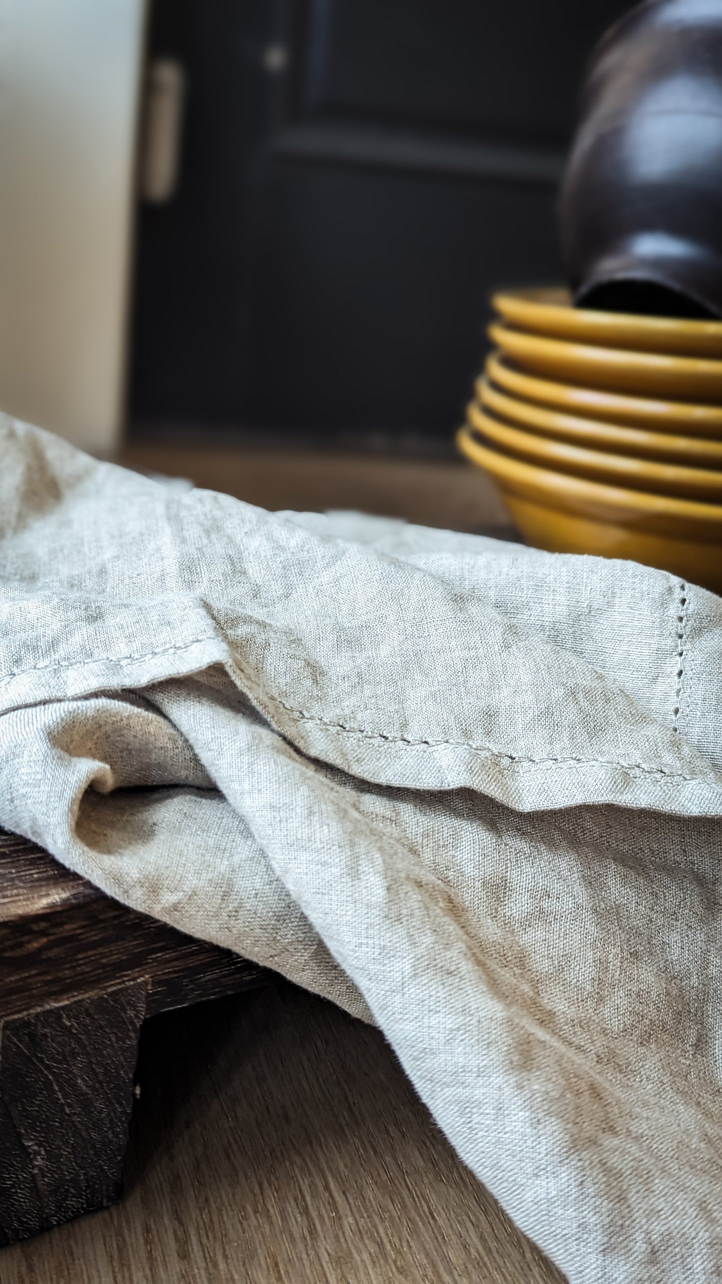 Heirloom Linen Tea Towel - Natural