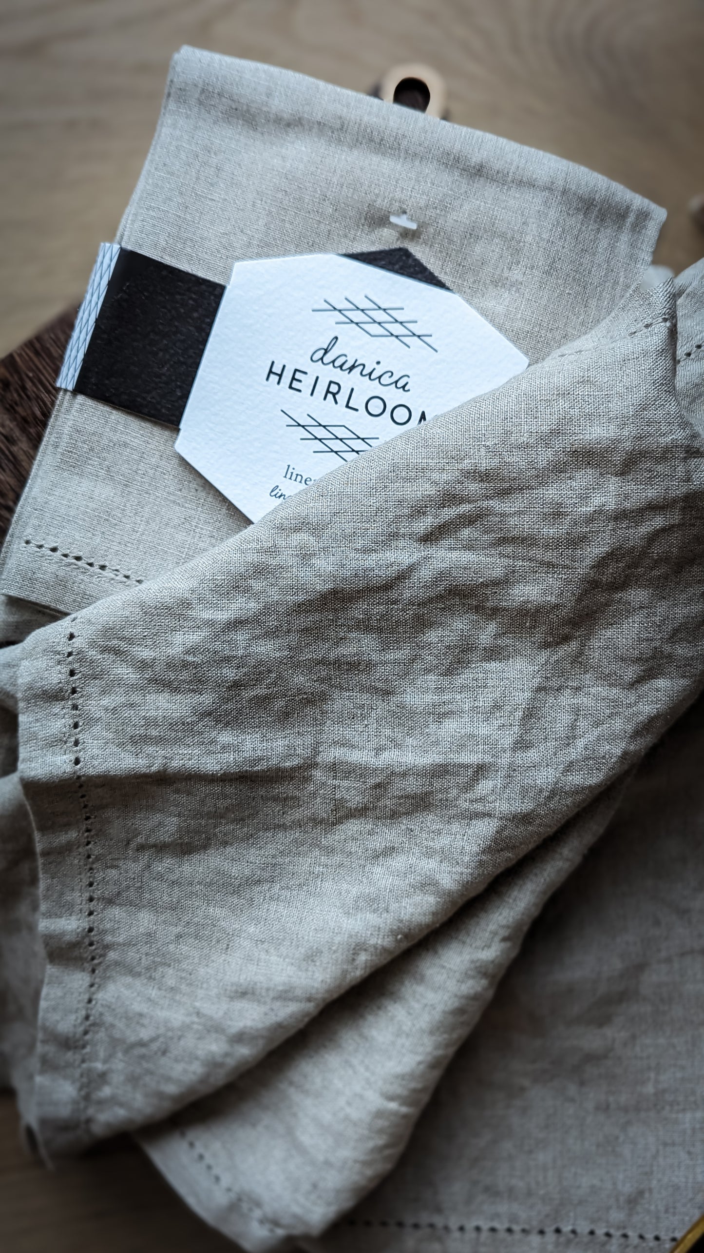 Heirloom Linen Tea Towel - Natural