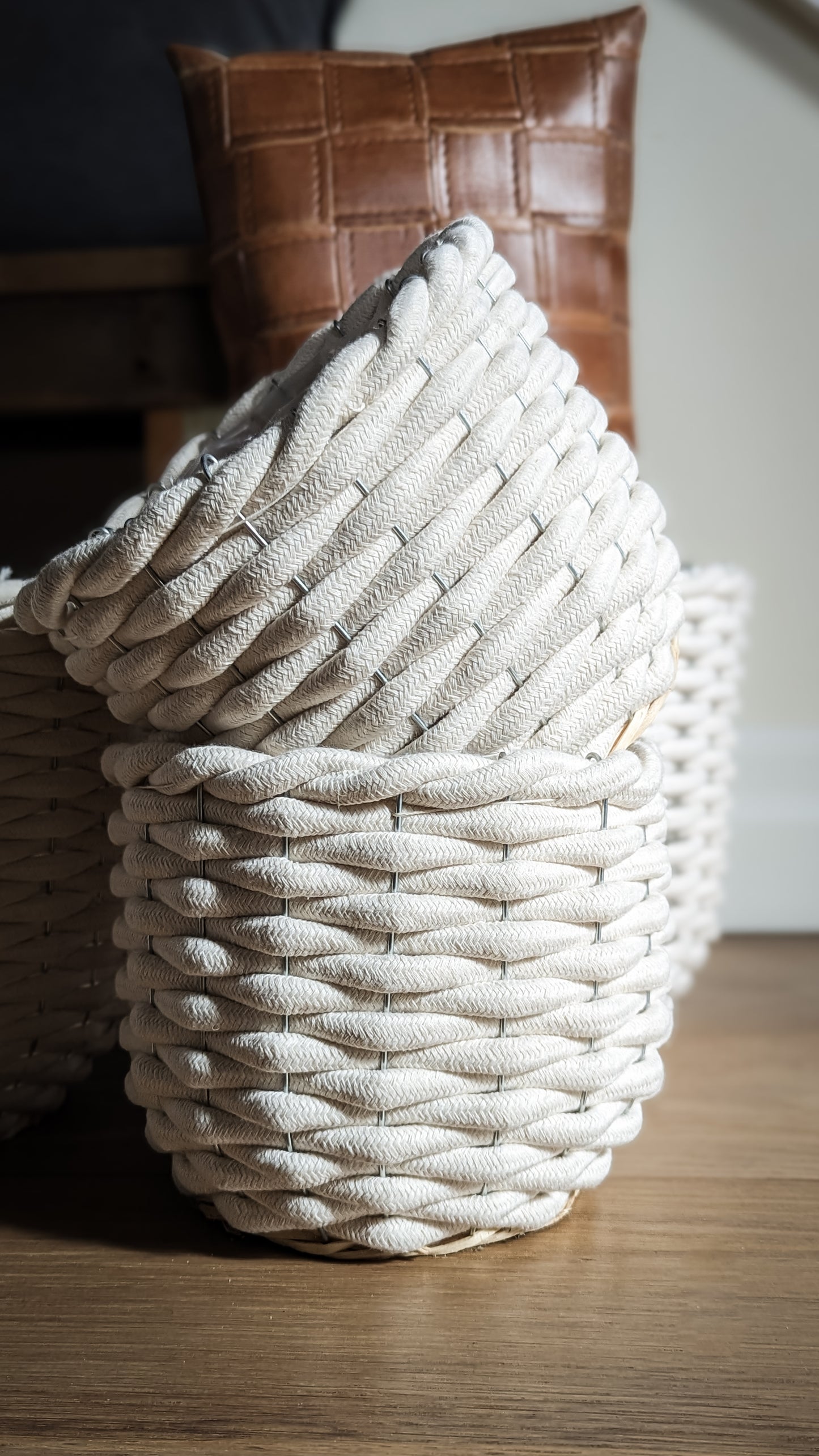 White Rope Baskets