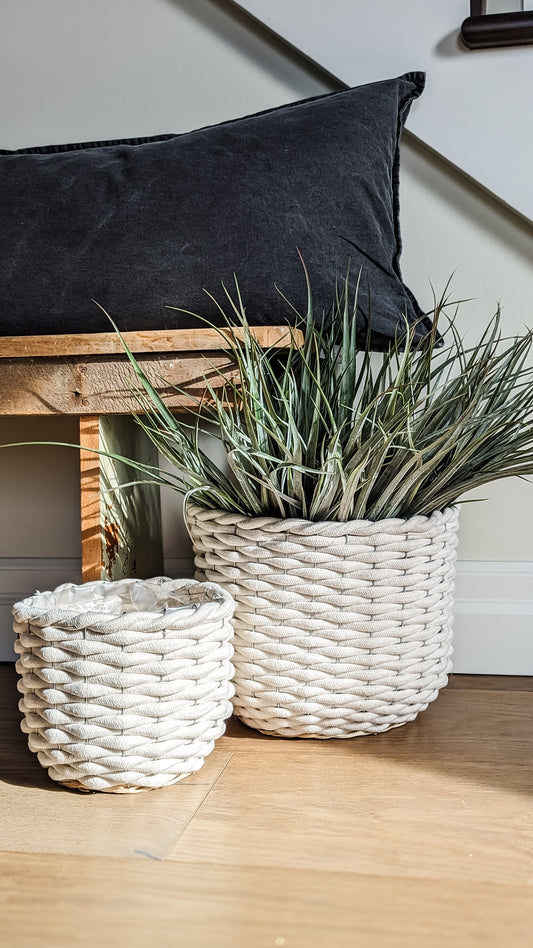 White Rope Baskets