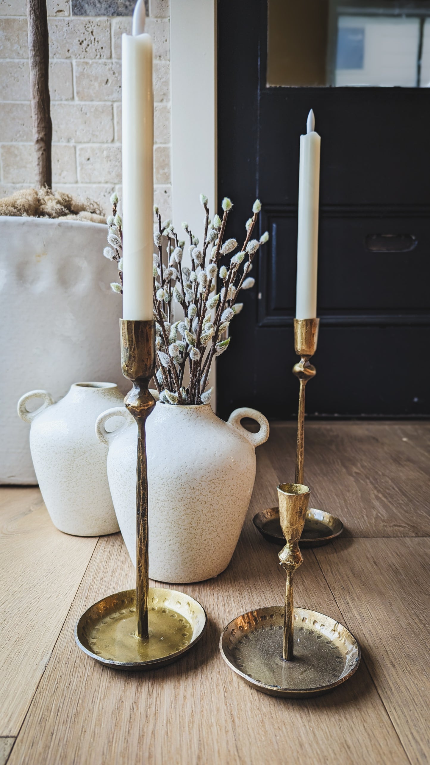 Antique Brass Candle Holder