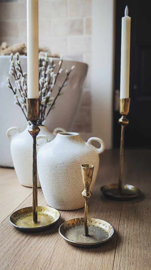 Antique Brass Candle Holder