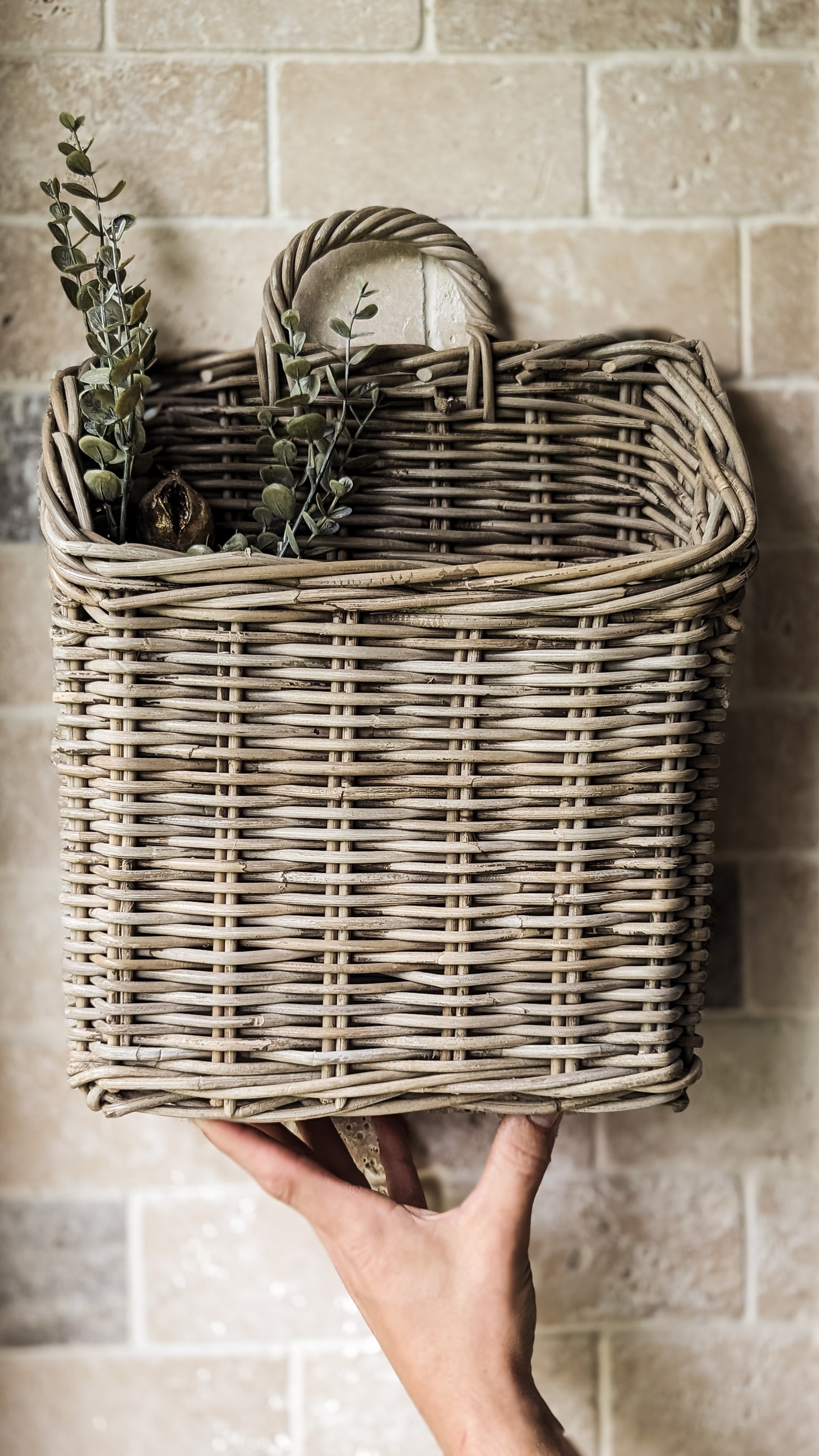 Wicker Rattan Wall Basket