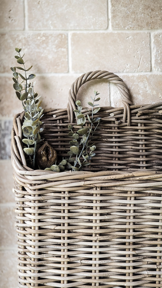 Wicker Rattan Wall Basket