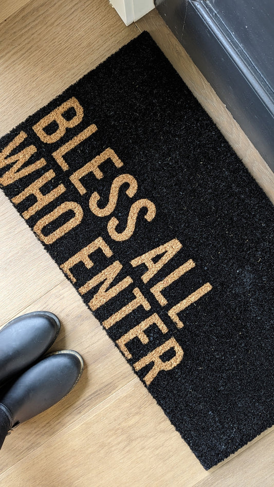 Outdoor Welcome Mat "Bless"