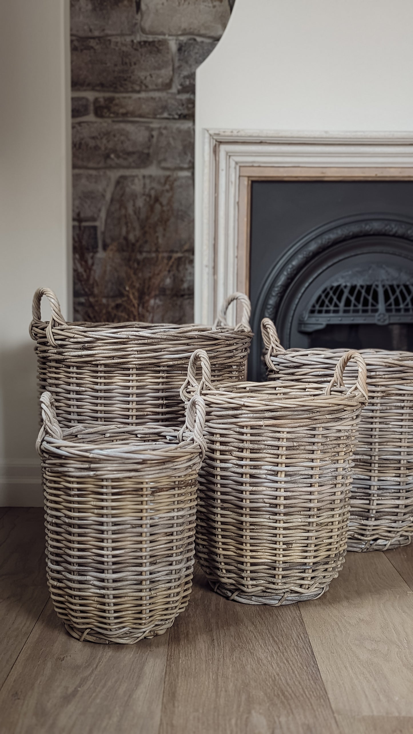 Wicker Rattan Round Baskets