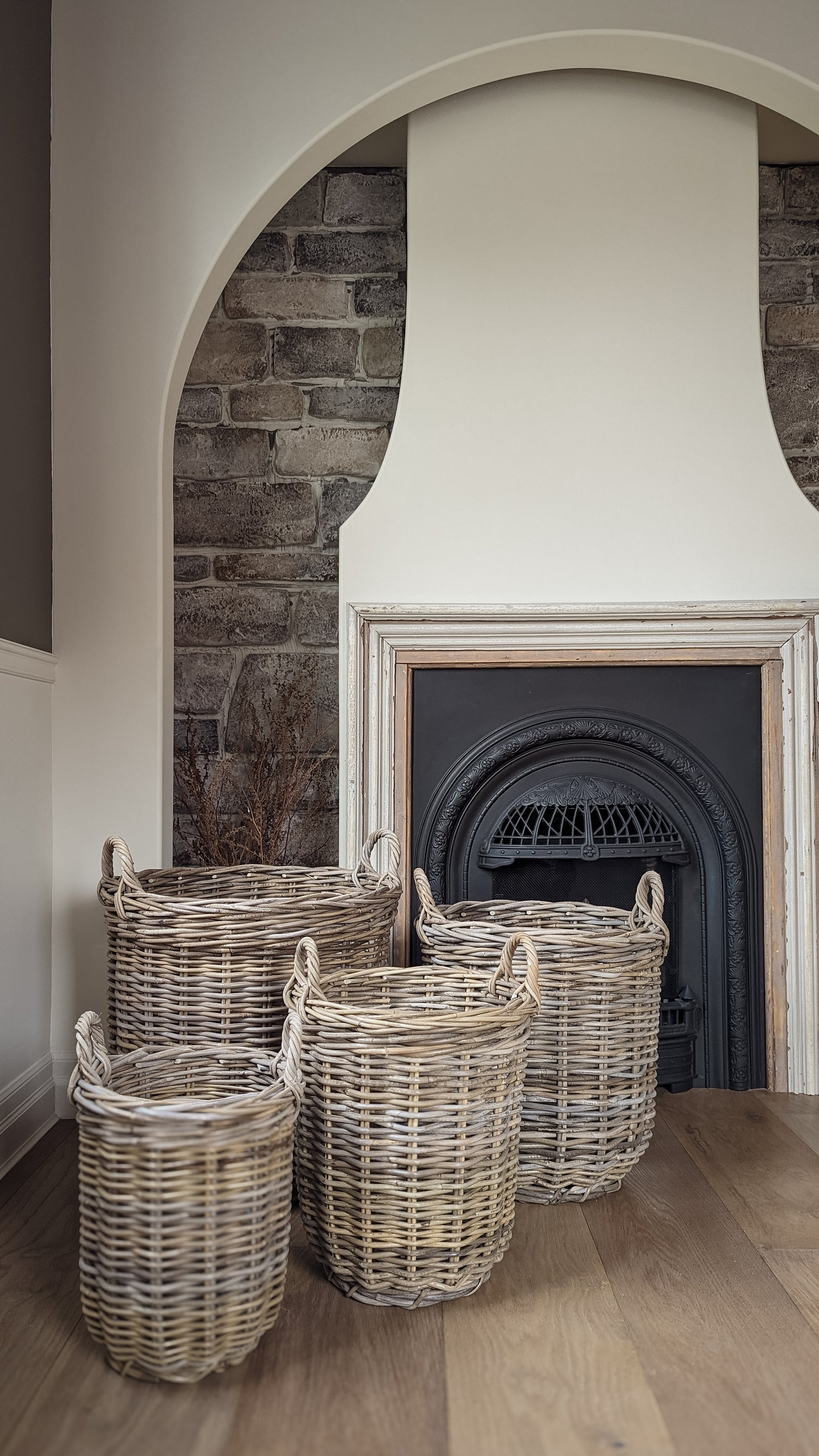 Wicker Rattan Round Baskets