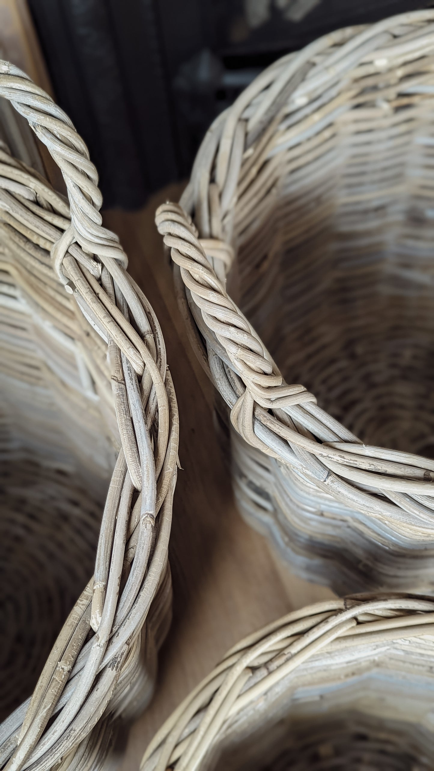 Wicker Rattan Round Baskets