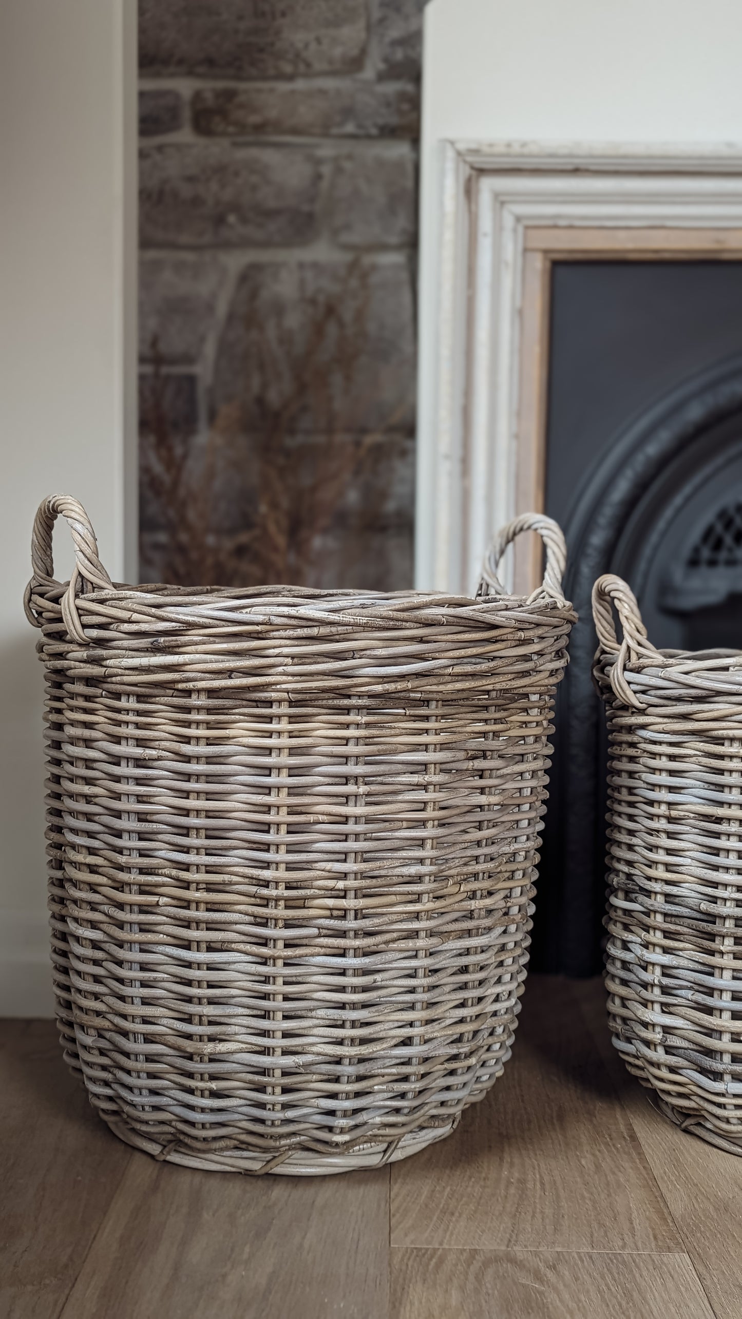 Wicker Rattan Round Baskets