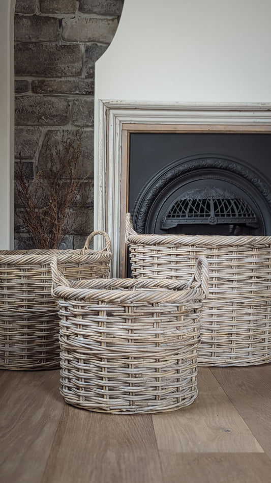 Wicker Rattan Oval Baskets